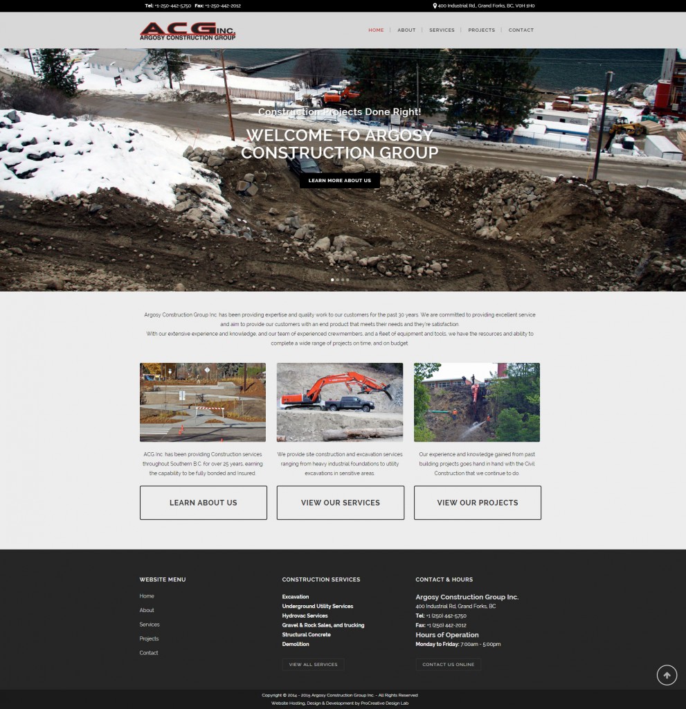 Argosy Construction Group Inc. ProCreative Labs